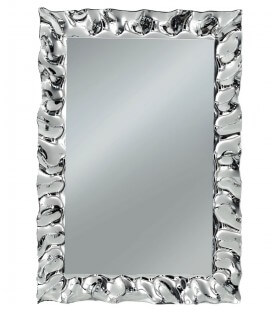 Specchiera con cornice moderna effetto argento