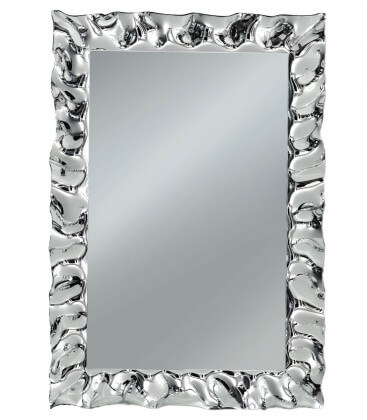 Specchiera con cornice moderna effetto argento