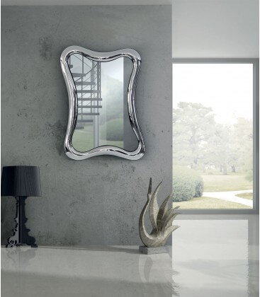 Specchiera con cornice moderna effetto argento