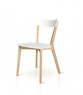 Sedia minimal da cucina in legno