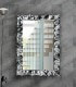 Specchiera con cornice moderna effetto argento