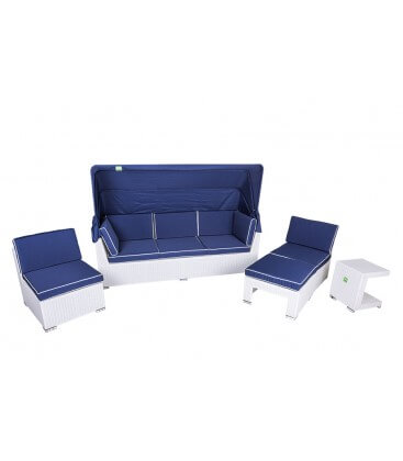 Set Salotto patronale Wiker da 5 posti