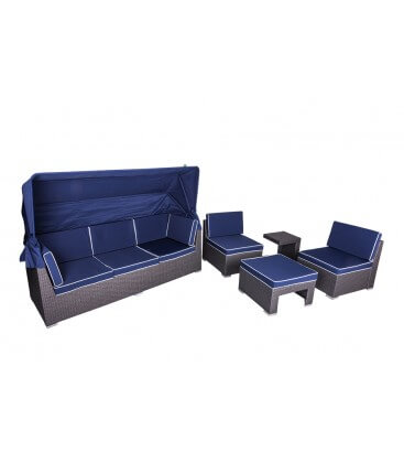 Set Salotto patronale Wiker da 5 posti