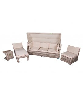 Set Salotto patronale Wiker da 5 posti