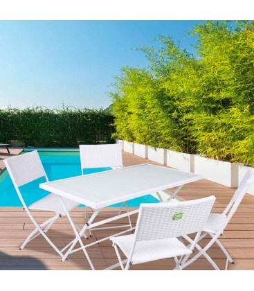 Set tavolo + 4 sedie Space Coveri Garden