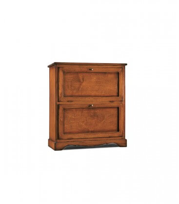 Scarpiera in legno 2 scomparti
