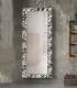 Specchiera moderna 170x70 con cornice argento in vetro