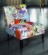 Poltrona moderna Fantasy patchwork imbottita