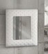 Specchiera 100x92 con cornice bianca e swarovski