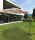 Ombrellone parasole Coveri Garden Coffee ø 2,7 m palo laterale base a croce