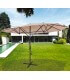 Ombrellone parasole Ecrù Coveri Garden 2,5 x 4,3 m palo laterale base a croce