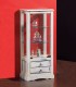 Vetrina 1 anta con cassetti - Bianco Decò