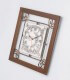 Orologio quadrato con legno
