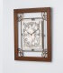 Orologio quadrato con legno