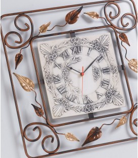 Orologio quadrato 55 foglie