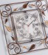 Orologio quadrato 55 foglie