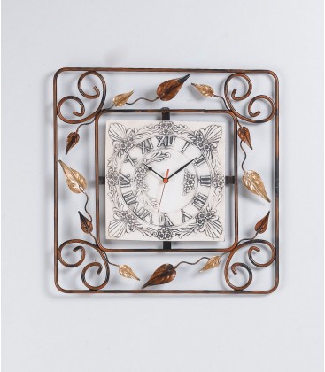 Orologio quadrato 55 foglie