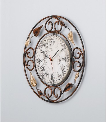 Orologio tondo foglie Ø 36