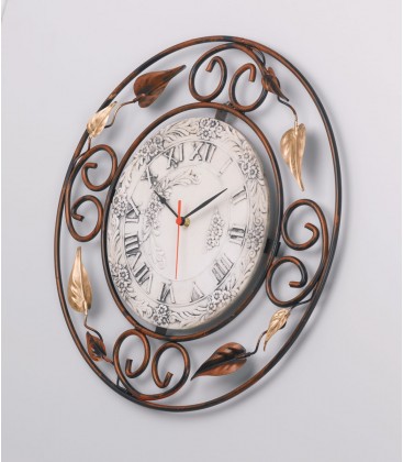 Orologio tondo foglie Ø 36