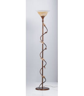 Lampada da terra Spiro con foglie