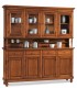 Credenza a 4 porte con alzata a 4 ante in vetro