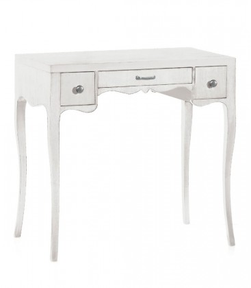 Scrittoio in legno bianco opaco 3 cassetti