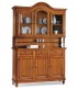 Credenza con alzata in legno a 3 ante