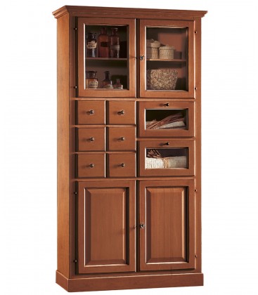 Dispensa alta in legno da cucina