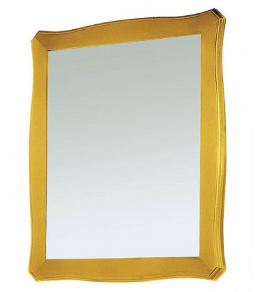 Specchio con cornice in legno sagomata
