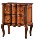 Comodino classico in legno 2 cassetti