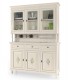 Credenza a 4 porte con alzata a 4 ante in vetro