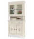 Credenza a 2 porte con alzata a 2 ante in vetro