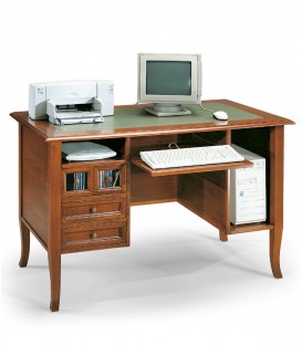 Scrivania Classica in Legno per PC noce lucido