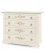 Comò 3+1 cassetti bianco con decori