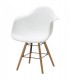Sedia poltroncina con gambe in legno