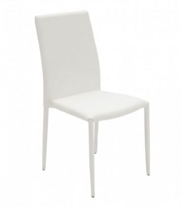 Sedia ecopelle beige trapuntata