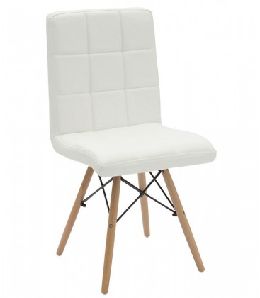 Sedia Design in Similpelle color Bianco