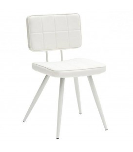 Sedia Design in Ecopelle Bianco