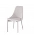 Sedia ecopelle beige trapuntata