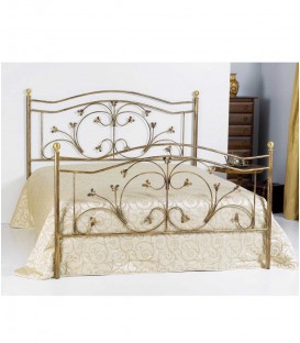 Letto in ferro battuto Foglie