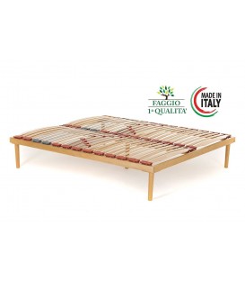 Rete letto matrimoniale a Doghe in Legno di Faggio Zendo Fissa