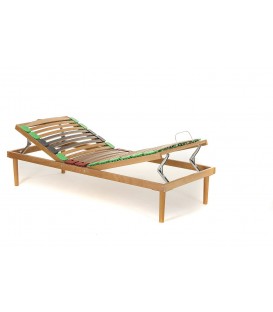 Rete letto singolo Ortopedica Legno Faggio Alzata Mobile Regolabile Manuale
