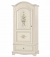 Armadio Legno 1 Porta Bianco con decori