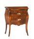 Comodino in Legno Bombato 2 Cassetti