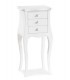 Comodino Francesino classico in legno bianco opaco