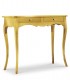 Consolle classica in legno 2 cassetti Foglia Oro