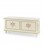 Cassapanca 120 cm in legno con piedi a cipolla Bianco con Decori
