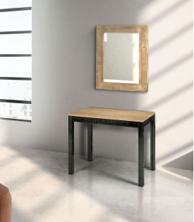 Consolle allungabile piano in legno rovere