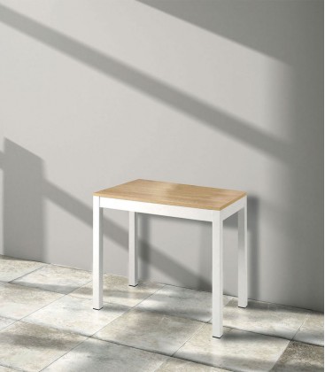 Consolle allungabile piano in legno rovere