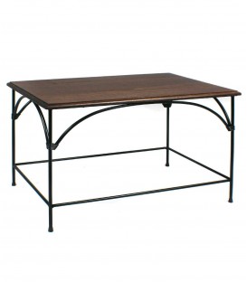 Tavolino da salotto rettangolare Country piano in legno